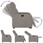 Sillón eléctrico reclinable elevable de tela gris taupe de , Sillones - Ref: Foro24-3302999, Precio: 315,75 €, Descuento: %