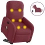 Sillón de masaje eléctrico reclinable elevable tela rojo tinto de , Sillones - Ref: Foro24-3303005, Precio: 332,06 €, Descuen...