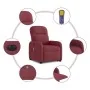 Sillón de masaje eléctrico reclinable elevable tela rojo tinto de , Sillones - Ref: Foro24-3303005, Precio: 332,06 €, Descuen...