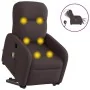 Sillón masaje eléctrico reclinable elevable tela marrón oscuro de , Sillones - Ref: Foro24-3303007, Precio: 331,81 €, Descuen...