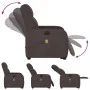 Sillón masaje eléctrico reclinable elevable tela marrón oscuro de , Sillones - Ref: Foro24-3303007, Precio: 331,81 €, Descuen...
