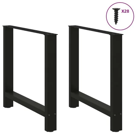 Patas de mesa de centro acero negro 2 uds 70x(72-73) cm by , Table legs - Ref: Foro24-4013308, Price: 85,97 €, Discount: %