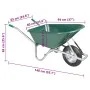 Carretilla verde 90 L 150 kg acero galvanizado y plástico de , Carretillas - Ref: Foro24-4013466, Precio: 148,27 €, Descuento: %