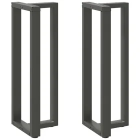 Patas mesa bar forma T 2 uds acero antracita 50x35x(110-111)cm by , Table legs - Ref: Foro24-4013102, Price: 154,48 €, Discou...