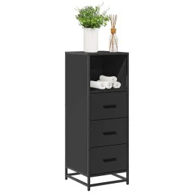 Armario de baño madera contrachapada negro 35x37,5x100 cm de , Muebles de baño - Ref: Foro24-849249, Precio: 92,41 €, Descuen...