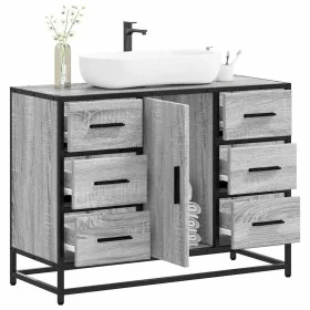 Armario lavabo baño madera ingeniería gris Sonoma 80x33x60 cm von , Badezimmermöbel - Ref: Foro24-849282, Preis: 124,36 €, Ra...