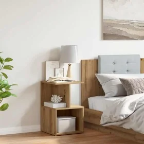 Mesita de noche madera de ingeniería roble artisian 35x35x55 cm by , Nightstands - Ref: Foro24-856532, Price: 38,14 €, Discou...