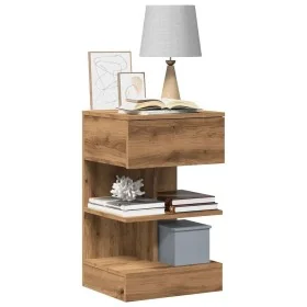 Mesita de noche madera de ingeniería roble artisan 40x35x65 cm de , Mesitas de noche - Ref: Foro24-856750, Precio: 52,49 €, D...