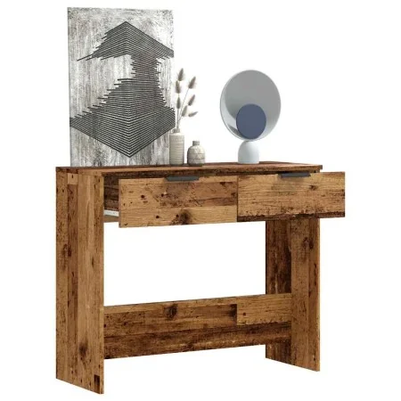 Mesa consola madera contrachapada envejecida 90x36x75 cm de , Mesas auxiliares - Ref: Foro24-856945, Precio: 65,82 €, Descuen...