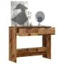 Mesa consola madera contrachapada envejecida 90x36x75 cm de , Mesas auxiliares - Ref: Foro24-856945, Precio: 65,82 €, Descuen...