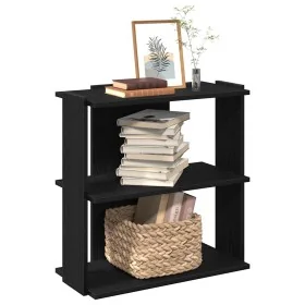 Librería de 3 estantes madera de ingeniería negro 60x30x80 cm de , Librerías y estanterías - Ref: Foro24-860257, Precio: 42,0...