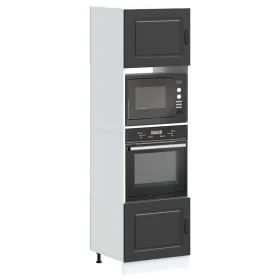 Armarios para horno 2 uds Lucca negra madera de ingeniería de , Armarios de cocina - Ref: Foro24-3315032, Precio: 230,82 €, D...