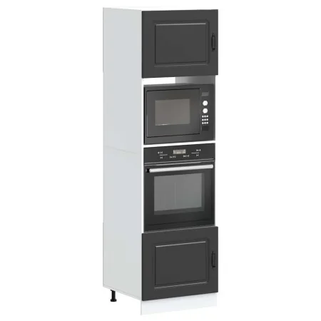 Armarios para horno 2 uds Lucca negra madera de ingeniería de , Armarios de cocina - Ref: Foro24-3315032, Precio: 230,82 €, D...