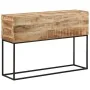 Mesa consola madera maciza mango rugosa y hierro 110x30x75 cm de , Mesas auxiliares - Ref: Foro24-376066, Precio: 163,52 €, D...