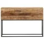 Mesa consola madera maciza mango rugosa y hierro 110x30x75 cm de , Mesas auxiliares - Ref: Foro24-376066, Precio: 163,52 €, D...