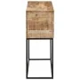 Mesa consola madera maciza mango rugosa y hierro 110x30x75 cm de , Mesas auxiliares - Ref: Foro24-376066, Precio: 163,52 €, D...