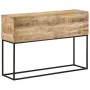 Mesa consola madera maciza mango rugosa y hierro 110x30x75 cm de , Mesas auxiliares - Ref: Foro24-376066, Precio: 163,52 €, D...