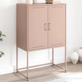 Aparador de acero rosa 68,5x38,5x107 cm de , Aparadores - Ref: Foro24-846507, Precio: 80,76 €, Descuento: %