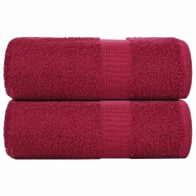 Toallas invitados 2 uds 100% algodón burdeos 30x50 cm 360 gsm de , Toallas - Ref: Foro24-136731, Precio: 14,71 €, Descuento: %