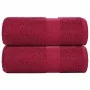 Toallas invitados 2 uds 100% algodón burdeos 30x50 cm 360 gsm de , Toallas - Ref: Foro24-136731, Precio: 14,71 €, Descuento: %