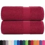 Toallas invitados 2 uds 100% algodón burdeos 30x50 cm 360 gsm de , Toallas - Ref: Foro24-136731, Precio: 14,71 €, Descuento: %