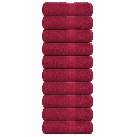 Toallas invitados 10 uds 100% algodón burdeos 30x50 cm 360 gsm de , Toallas - Ref: Foro24-136733, Precio: 28,16 €, Descuento: %