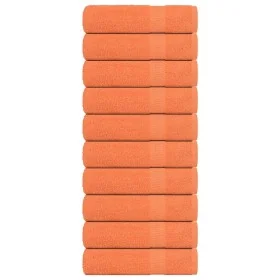 Toallas de invitados 10uds 100% algodón naranja 70x140cm 360gsm de , Toallas - Ref: Foro24-136907, Precio: 75,75 €, Descuento: %