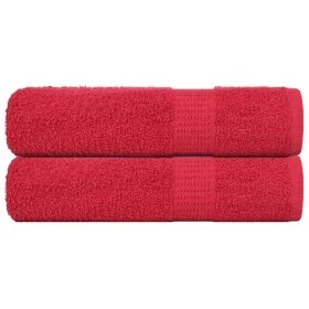 Toallas de baño 2 uds rojo 100x150 cm 360 gsm 100% algodón de , Toallas - Ref: Foro24-136932, Precio: 27,58 €, Descuento: %