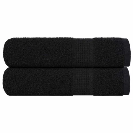 Toallas de ducha 2 uds 100% algodón negro 70x140 cm 360 gsm de , Toallas - Ref: Foro24-136953, Precio: 23,01 €, Descuento: %