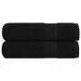 Toallas de ducha 2 uds 100% algodón negro 70x140 cm 360 gsm de , Toallas - Ref: Foro24-136953, Precio: 23,01 €, Descuento: %