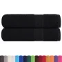 Toallas de ducha 2 uds 100% algodón negro 70x140 cm 360 gsm de , Toallas - Ref: Foro24-136953, Precio: 23,01 €, Descuento: %