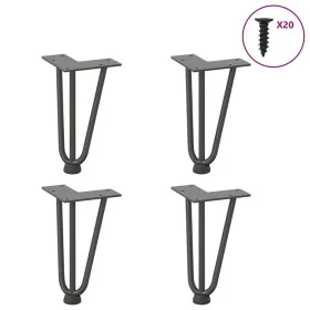 Patas de mesa tipo horquilla 4 uds acero macizo antracita 20 cm de , Patas para mesas - Ref: Foro24-4012434, Precio: 41,44 €,...