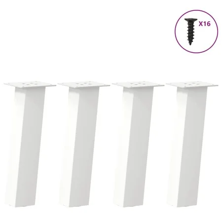 Patas para mesa de centro 4 uds acero blanco 30 cm de , Patas para mesas - Ref: Foro24-4012497, Precio: 58,62 €, Descuento: %