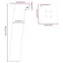 Patas para mesa de centro 4 uds acero blanco 30 cm de , Patas para mesas - Ref: Foro24-4012497, Precio: 58,62 €, Descuento: %