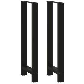 Patas de mesa de centro acero negro 2 uds 40x(110-111) cm de , Patas para mesas - Ref: Foro24-4013348, Precio: 130,85 €, Desc...