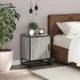 Mesita noche madera de ingeniería gris sonoma 40x31x50 cm metal de , Mesitas de noche - Ref: Foro24-848715, Precio: 38,49 €, ...
