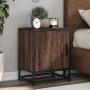 Mesita de noche madera ingeniería roble marrón 40x31x50cm metal de , Mesitas de noche - Ref: Foro24-848717, Precio: 37,49 €, ...
