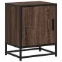 Mesita de noche madera ingeniería roble marrón 40x31x50cm metal de , Mesitas de noche - Ref: Foro24-848717, Precio: 37,49 €, ...
