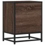 Mesita de noche madera ingeniería roble marrón 40x31x50cm metal de , Mesitas de noche - Ref: Foro24-848717, Precio: 37,49 €, ...