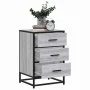 Mesita noche madera ingeniería gris sonoma 40x34,5x60 cm metal de , Mesitas de noche - Ref: Foro24-848722, Precio: 68,74 €, D...