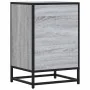 Mesita noche madera ingeniería gris sonoma 40x34,5x60 cm metal de , Mesitas de noche - Ref: Foro24-848722, Precio: 68,74 €, D...