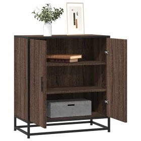 Aparador madera ingeniería y metal marrón roble 68x35x76 cm de , Aparadores - Ref: Foro24-848968, Precio: 85,72 €, Descuento: %