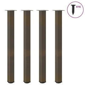 Patas para mesa de centro 4 uds acero acero natural 110-112 cm de , Patas para mesas - Ref: Foro24-4012483, Precio: 113,91 €,...