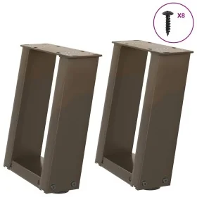 Patas de mesa centro forma U 2uds acero natural 30x(30-31) cm by , Table legs - Ref: Foro24-4012739, Price: 54,97 €, Discount: %
