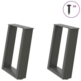Patas para mesa de centro en forma de U 2 uds antracita acero by , Table legs - Ref: Foro24-4012758, Price: 59,05 €, Discount: %