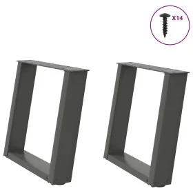 Patas para mesa de centro en forma de U 2 uds antracita acero by , Table legs - Ref: Foro24-4012766, Price: 68,53 €, Discount: %