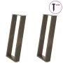Patas mesa consola forma U 2 uds acero natural 28x(72-73) cm by , Table legs - Ref: Foro24-4012779, Price: 67,28 €, Discount: %
