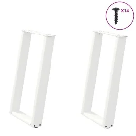 Patas para mesa comedor forma U 2uds acero blanco 50x(72-73) cm by , Table legs - Ref: Foro24-4012785, Price: 82,78 €, Discou...