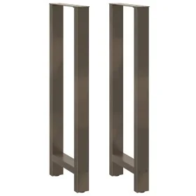 Patas para mesa de centro de acero natural 2 uds 50x(110-111)cm by , Table legs - Ref: Foro24-4013355, Price: 103,32 €, Disco...
