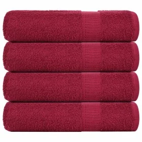Toallas de ducha 4 uds 100% algodón burdeos 70x140 cm 360 gsm de , Toallas - Ref: Foro24-136738, Precio: 36,86 €, Descuento: %